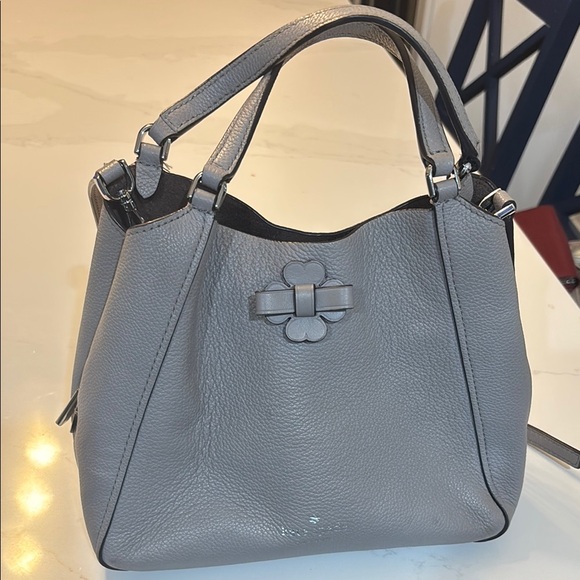 kate spade Handbags - Kate Spade Gray Leather Tote Bag